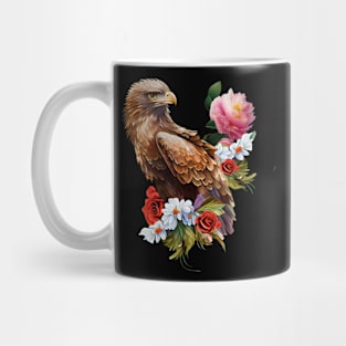 Wonderful eagle with flowers Mug